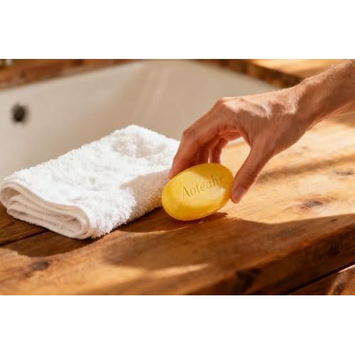Kojic Acid Soap with Turmeric for Face & Body, Gentle Brightening Cleansing Bar, 3.5 oz Each, 2-Pack