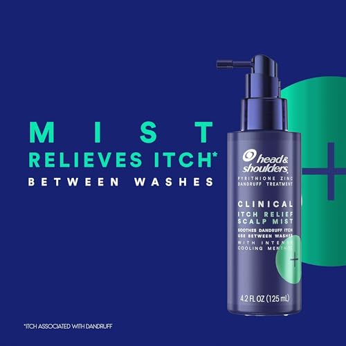 Head & Shoulders Itch Relief Scalp Mist Spray, for Dry Itchy Scalp, Leave-In Formula for Flake Control and Scalp Comfort, No-Rinse Dandruff Treatment, 4.2 Each, Pack of 2