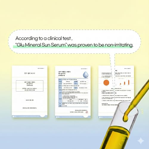 Glu Mineral Day Serum, Zinc Oxide Calming and Brightening Face Serum, 0.67oz, Korean Skincare with Glutathione for Sensitive Skin, Makeup Base Primer