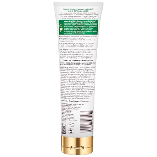 Palmer's Amino Bonding Complex Bond Repair Shampoo, 8.5 fl oz, Amino Acids, Biotin & Collagen, Strengthens & Protects Hair Bonds, Helps Reduce Breakage & Minimize Frizz, Adds Shine, No Sulfates