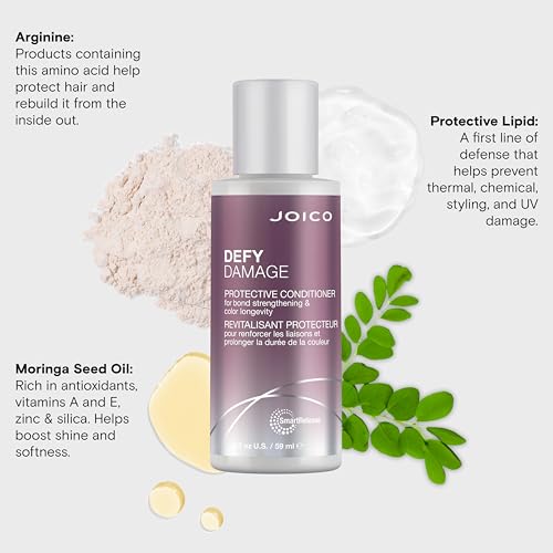 Joico Defy Damage Protective Conditioner | For Color-Treated Hair | Strengthen Bonds & Preserve Hair Color | With Moringa Seed Oil & Arginine