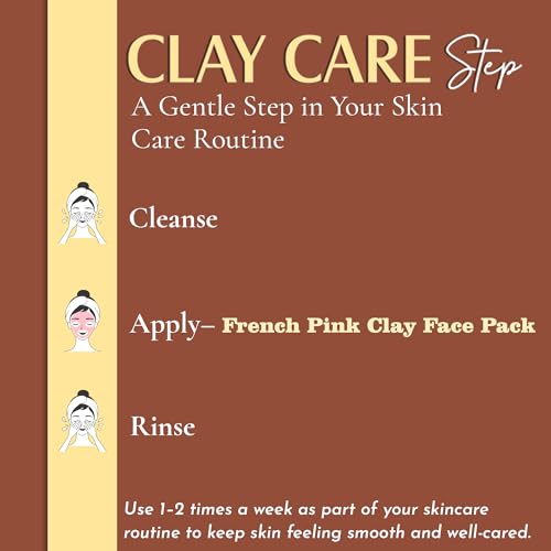 minature French Pink Clay powder| 227g(8 oz) (¨ö pound) | Montmorillonite Pink-Clay | French Rose Clay | Face mask | natural powder