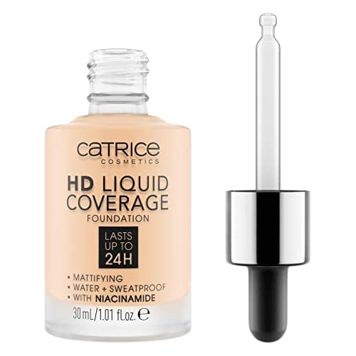 Catrice | HD Liquid Coverage Foundation 02 & Under Eye Brightener 10 Light Rose | Full Coverage Makeup | Vegan & Cruelty Free