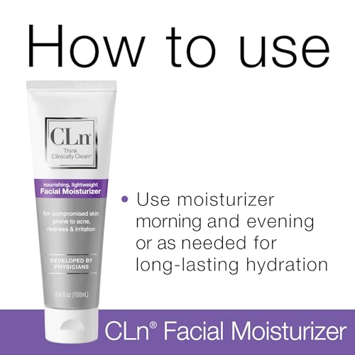 CLn¢ç Facial Moisturizer - Soothes & Calms Skin, Helps Reduce Appearance of Redness, Locks in Moisture without Clogging Pores, Dermatologist & Clinically Tested, 3.4 oz.