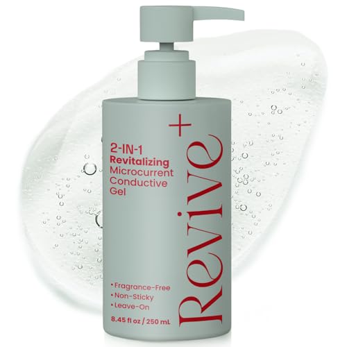 2-in-1 Microcurrent Conductive Gel with Hyaluronic Acid ? 8.45 oz Anti-Aging Hydrating Serum & Facial Toning Activator for Beauty Devices ? Silky Non-Sticky Glide, Fragrance-Free Leave-On Skincare