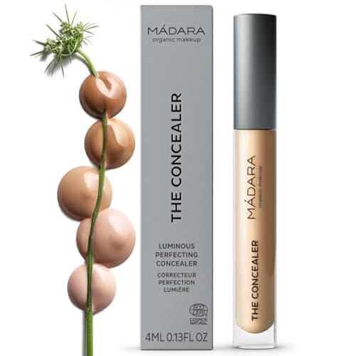 MADARA Under Eye Colour Concealer ? Luminous Perfecting Concealer for Dark Circles & blemishes 35 HONEY ? 4ml, Dewy finish, Great for contouring, With hyaluronic acid, Vegan, COSMOS Natural Certified