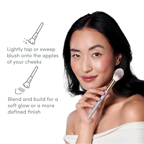 Ravie Beauty Blush Brush - Best Fluffy Makeup Brush for Cheeks, Ultra Soft Powder & Bronzer Brush, Professional Synthetic Bristles