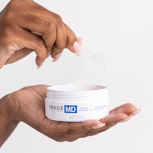 IMAGE Skincare, IMAGE MD Restoring Eye Masks, Hydrating Hydro-Gel Under Eye Masks, 3x Hyaluronic Acid Visibly Firms and Hydrates