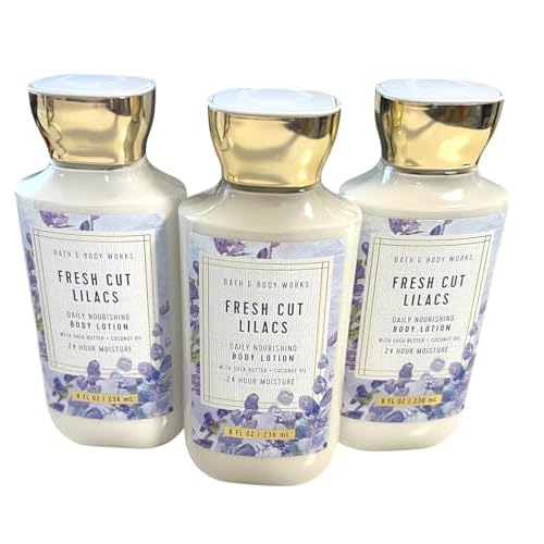 Bath & Body Works Fresh Cut Lilacs 3 Pack Body Lotion Bundle - 8 fl oz / 236 mL each
