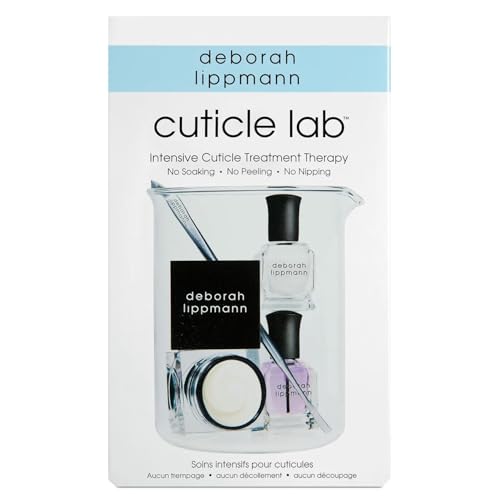 Deborah Lippmann Cuticle Lab | Cuticle Oil, Remover and Pusher with Repair Cream | No Soaking, No Peeling, No Nipping | 4-Piece Set
