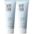 Nip + Fab Glycolic Fix Scrub (2.5 fl oz) ? 3% Glycolic Acid 3-in-1 Facial Exfoliator ? Brightening AHA Face Scrub with Salicylic Acid for Smooth Radiant Skin,(Pack of 2)