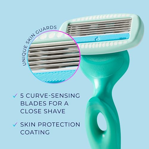 Schick Hydro Silk Sensitive Razor Blade Refills,| 5-Blade Sensitive Skin Razors for Women | Womens Razor Refills for-Sensitive Skin,6 Count (Pack of 2)