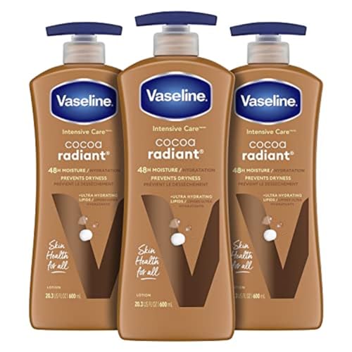 Vaseline Intensive Care Unscented Advanced Repair Body Lotion - Ultra-Hydrating & Intensive Care Body Lotion for Dry Skin Cocoa Radiant Lotion Made with Ultra-Hydrating