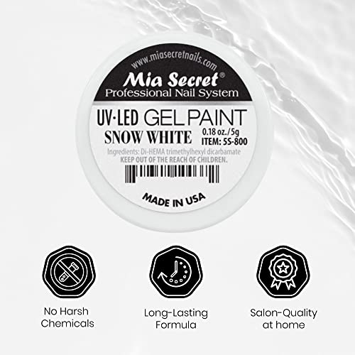 Mia Secret Professional Nail System UV/LED Gel Paint - 5 grams (Snow White)