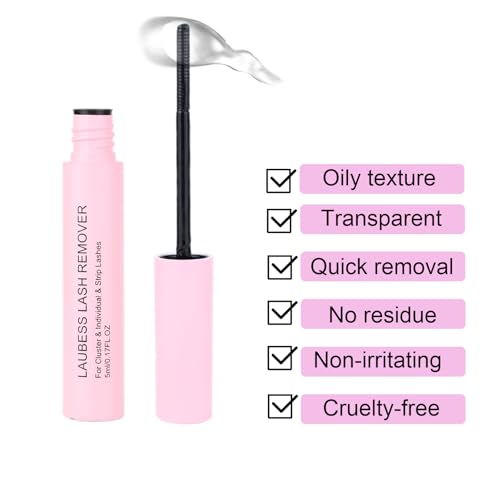 Lash Remover for Cluster Lashes 5ml LAUBESS LASH Remover for Lash Extensions at Home Lash Clusters DIY Eyelash Extension Remover DIY Lash Extension Remover Adhesive