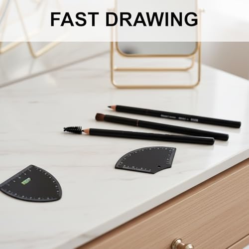 3 Pieces Eyebrow Ruler, Brow Mapping Tool, for Precise Eyebrow Shaping and Mapping