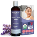 SoCal Suds & Company Organic Shea Butter Body Wash ? Lavender Liquid Castile Soap for Hand & Body, Moisturizing Plant-Based Organic Soap for Women, Men & Sensitive Skin (12oz)