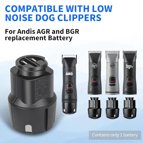 CBQ BGR Replacement Battery for Andis PowerGroom AGR+, BGR+, AGR, BGR, AGRC, AGRV, BGRC, BGRV, Super AGR Plus Cordless Pet Clippers Long-Lasting (NiMH, 2200mAh)
