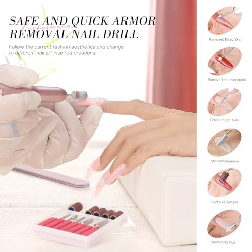 Morovan Professional Acrylic Nail Kit: Beginners Nail Kit Set for Starter Acrylic Nail Set with Drill Powder U V Nail Light Gift Home Salon Christmas Gift