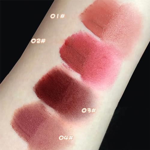 4PCS Bear Matte Velvet Lipstick, Waterproof Long Lasting Lip Gloss Lip Stain, Non Stick Cup Easy Coloring Liquid Lipstick,Moisturizing Velvet Face Lip Mud