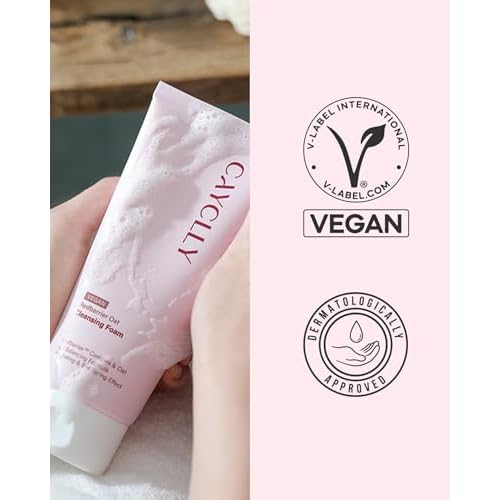 Redbarrier Oat Cleansing Foam | Gentle Hydrating Face Wash with LHA, PHA & Hyaluronic Acid | Low-pH Korean Cleanser for Daily Use, Pore Care & Removing Impurities, 5.07 fl. oz.