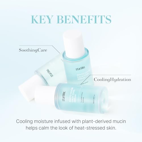 starlike Phyto Mucin Calm Cool Serum | 1.69 Fl Oz (50ml) | Yam & Okra | Korean Hydrating Facial Serum | Moisture-Lock Technology | Radiant & Glow Finish | Soothing & Moisturizing | K-Beauty Skincare
