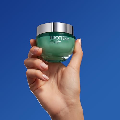 Biotherm Aquasource Night Spa, Night Leave-On Gel Moisturizer with Aquasource Hydrating Formula & Biotech Plankton, Replenishes, Smoothes Skin Overnight, Spa Like Moisture Experience, 1.7 Fl. Oz.