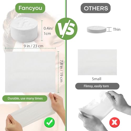 Compressed Towel Tablets 100 Count, Thickened Disposable Face Towel Biodegradable Cotton Wash Cloths, Portable Mini Compressed Washcloths Coin Tissue for Travel, Gym, Home, Outdoor Activities