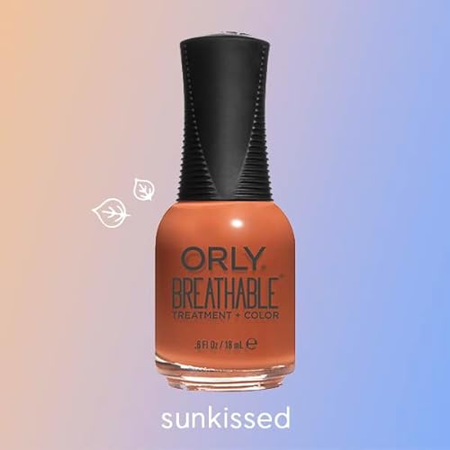 Orly Nail Polish 'Sunkissed' | Soft Terracotta Creme Nail Lacquer from FLAWLESS Breathable Collection | Nail Treatment + Color 0.6fl oz