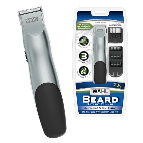 Wahl Groomsman Battery Operated Facial Hair Trimmer for Beard & Mustache Trimming Including Light Detailing and Body Grooming ? Model 9906-717V