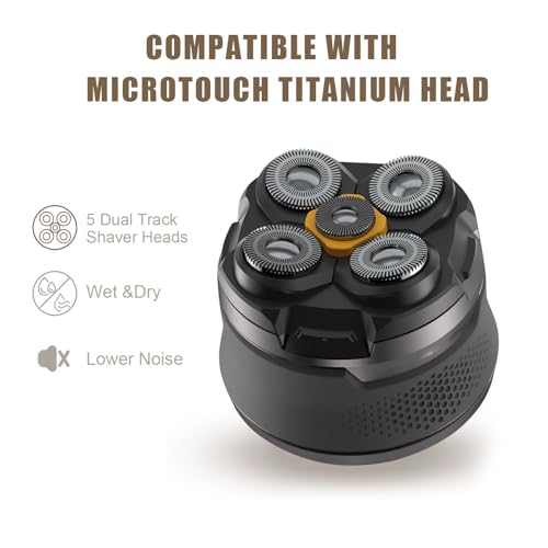 3PCS Shaver Replacement Blades Compatible with MicroTouch Titanium Head,Stainless Steel Material