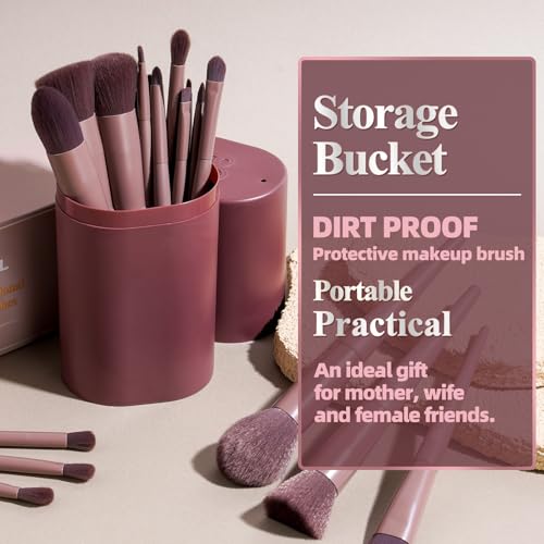 BS-MALL Makeup Brush Set 18 Pcs Premium Synthetic Foundation Powder Concealers Eye shadows Blush Makeup Brushes with black case (D-Brown)