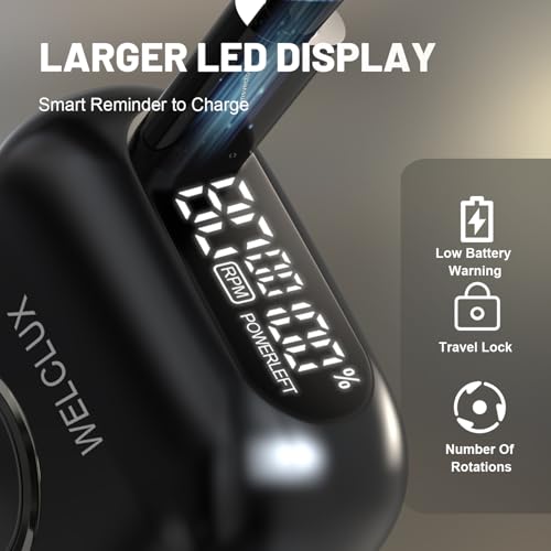 Rechargeable Electric Razor for Men: Mini Foil Shavers for Men with 4 Floating Blades - Dual-Speed & LED Display, 120Min Runtime, IPX7 Waterproof Face Shaver, USB-C