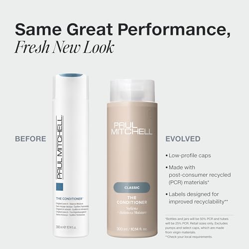 Paul Mitchell Shampoo One, Cleanses + Balances Moisture, 33.8 fl. oz The Conditioner, Classic Leave-In, Softens + Adds Moisture, For All Hair Types, 10.14 fl. oz., Set