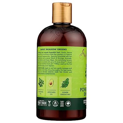 SHEA MOISTURE Moringa Avocado Power Greens Shampoo, 13 FZ