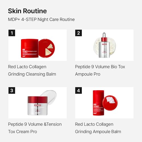 MDP+ Red Lacto Collagen Grinding Cleansing Balm | Pore Cleansing, Hydrating, 1.69 Oz/50ml, Pore Tightening, Travel Cleanser