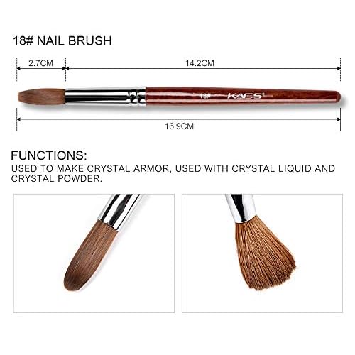KADS 4Pcs Kolinsky Acrylic Nail Bursh Set 12# 14# 16# 18# for Acrylic Nails Painting Design Art Painting