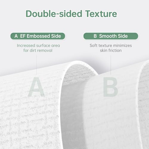 MATERN'ELLA Disposable Face Towels XL Ultra Soft Biodegradable Dry Wipes, Plant-Based Lint-Free Facial Towelettes for Makeup Removal & Sensitive Skin, Premium Texture for Effective Cleansing 2 x 50 Ct