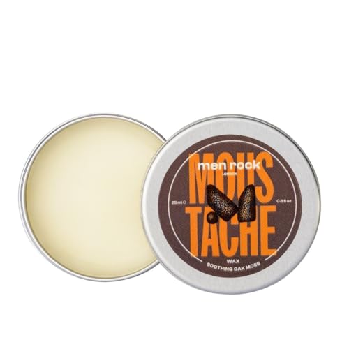 Moustache Soothing Wax - Oak Moss by Men Rock for Men - 0.8 oz Wax