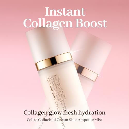 Collachiol Cream Shot Ampoule ? 3-in-1 Toner, Serum & Cream Mist | Collagen + Bakuchiol Complex for Smooth, Moisturized, and Healthy-Looking Skin | 145 ml & Travel Size 55 ml