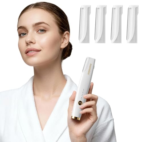Sonic Smooth Dermaplane Razor for Women Face, Dermaplaning Tool for Face to Remove Facial Hair & Peach Fuzz, Sonic Dermaplaning Tool for Women,Dermaplane Razor(Gold)