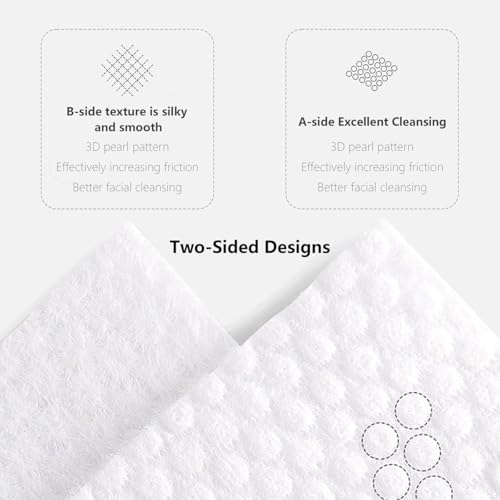 Face Towels Disposable Cotton Facial Towels, 100 Count Biodegradable Soft Dry Facial Tissue, Drying Tissue for Skin Care, Makeup Remover, Disposable Face Cloths for Washing
