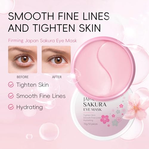 Sakura Skin Care Set, Skin Care For Teens 10-12, Travel Essentials Skincare Gift Set For Women - Cream, Serum, Eye Mask, Lip Mask, 5 Sleeping Mask, 5 Mud Mask, Hydrating Teen Skincare Kit