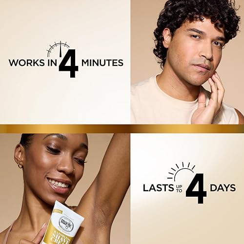 SoftSheen-Carson Magic Razorless Shaving Cream, Depilatory Hair Removal Cream, Works in 4 Minutes for Coarse, Curly Hair, 2 Count