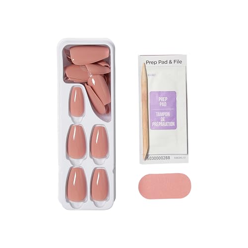 KISS Impress No Glue Mani 30 Pcs Press on Nails, Easy Apply, Hassle-Free Removal, Simple Peel & Press, Essential Tools Included, Prep Pad, 1 Manicure Stick, 1 Mini File (Magic U)