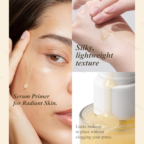 KYDA Skin Protection Base Prep Primer, 1.0 fl oz, Serum Makeup Base for Radiant Skin, Lasting Glow with Hydrating Formula, Silky Lightweight Texture, Dewy Foundation Primer for Flawless All-Day Makeup