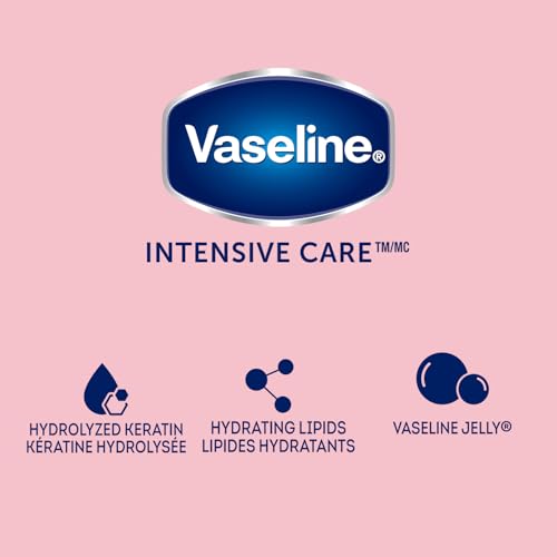 Vaseline Lotion & Lip Therapy Bundle ? Healthy Hands Stronger Nails with Keratin Intensive Care Hand Lotion + Original Lip Balm Tube