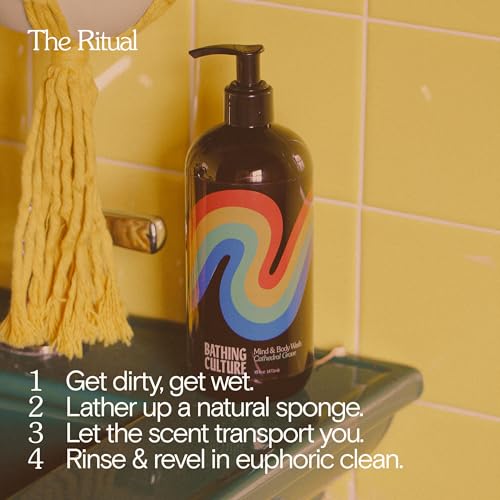 Bathing Culture, Organic Mind + Body Wash, Natural, Biodegradable, Vegan Personal Care, All Natural Organic Body Wash for Women and Men, PCR Plastic Bottle, 16 oz, Cathedral Grove