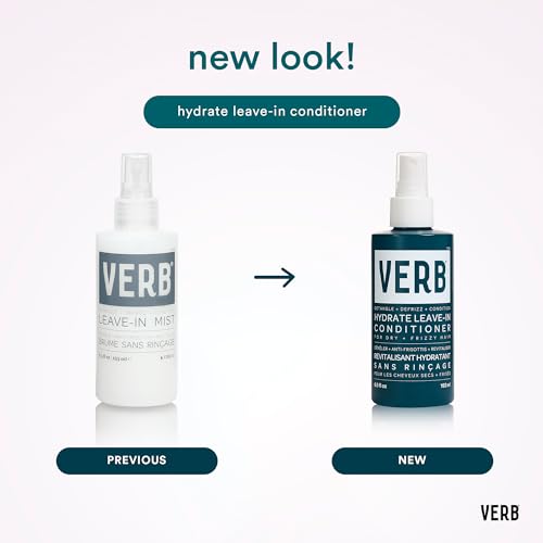VERB Hydrate Leave-In Conditioner, 6.5 fl oz ? Nourish Dry + Frizzy Hair - Smooth + Detangle - Amber + Warm Jasmine Scent,(Pack of 2)