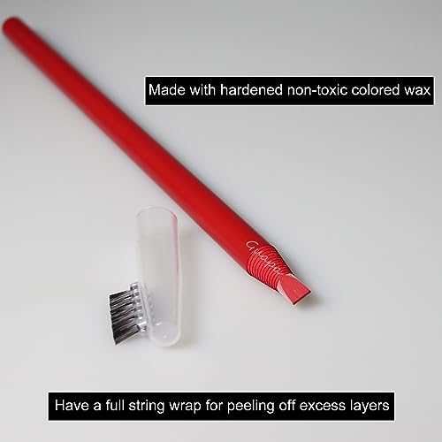 Guapa 6pcs Microblading Brow Mapping Pencil Professional Eyebrow Design Perfect for Pre Drew Brow Hairstrokes Lines (Red)